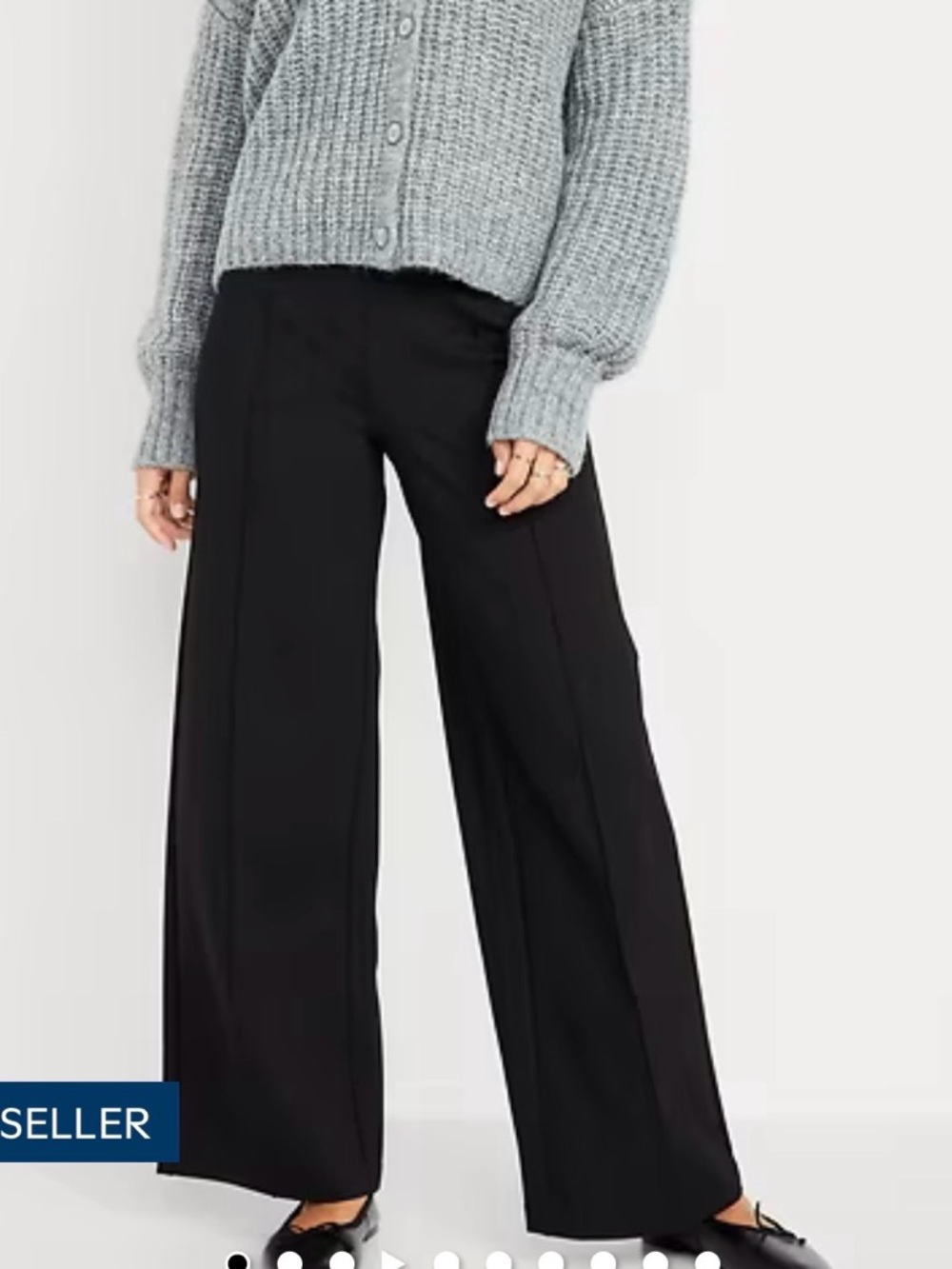 Old Navy Wide-Leg Black Trousers